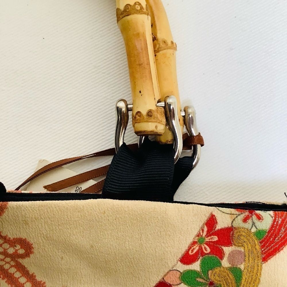 Collectible MIKAN HANDBAG MADE FROM A VINTAGE KIMONO - Picture 5 of 13